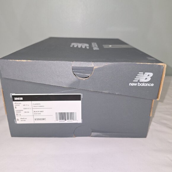 New Balance 2002R Classics U2002RC, Blk/Gry, Unisex M8/W9.5, New in Box - Picture 7 of 9